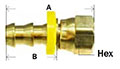 PO Female 37 Degree JIC Flare Swivel Diagram